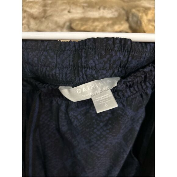 Women's Athleta Brooklyn Jogger Blue Python Snake Print Athletic Pants Size 6 - Picture 3 of 7